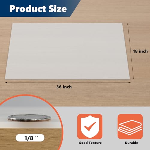 WochiTV Translucent Silicone Rubber Sheet, 18" Wide x 1/8" Thick x 36" Long Heat Resistant Rubber Mat for DIY Gaskets Material, Pads, Sealing, Cushion, Microwave Oven Protection - color: 1/8" Thick, size: 18” x 36"