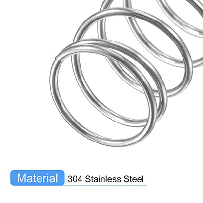 uxcell 5Pcs Compression Spring 304 Stainless Steel 10mmOD,0.8mmWD,30mmFL - size: 0.8mmx10mmx30mm