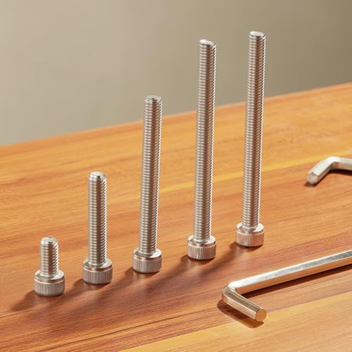 M8x1.25 x 16mm Socket Head Cap Screws Metric, 304 Stainless Steel (A2-70), Allen Socket Drive, Bright Finish, Full Machine Thread, Quantity 20 - size: M8 x 16mm(20PCS)