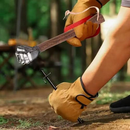 Fist Hammer Tool 2 Lbs Iron & Stainless Steel With Wooden Handle - style: Fist