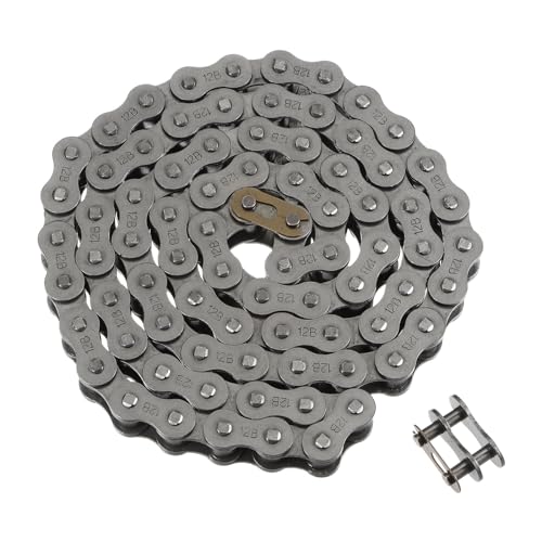 uxcell 12B Metric Standard Roller Chain, 5 Feet Carbon Steel Chains 3/4" Industrial Roller Chain Drive Chain for Motorcycle Bicycle Industrial Machinery -80 Links