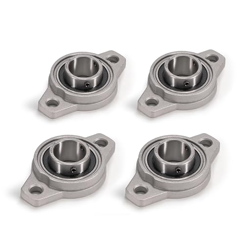 XIKE 4 Pcs KFL005 Mounted Pillow Block Bearings Bore 25mm/0.98inch. - size: KFL005 Bore 25 mm