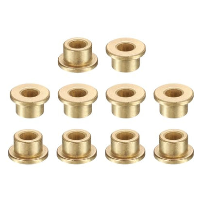 uxcell 10Pcs Flange Sleeve Bearings, 6mm Bore x 10mm OD x 8mm Length, Self-Lubricating Sintered Bronze Bushings - size: 6mm Bore x 10mm OD x 8mm Length