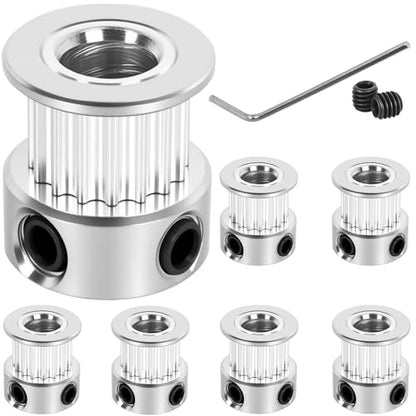 6 Pack GT2 Timing Belt Pulley 16 Teeth,6mm bore,synchronous Pulley - size: 16T-B6-6