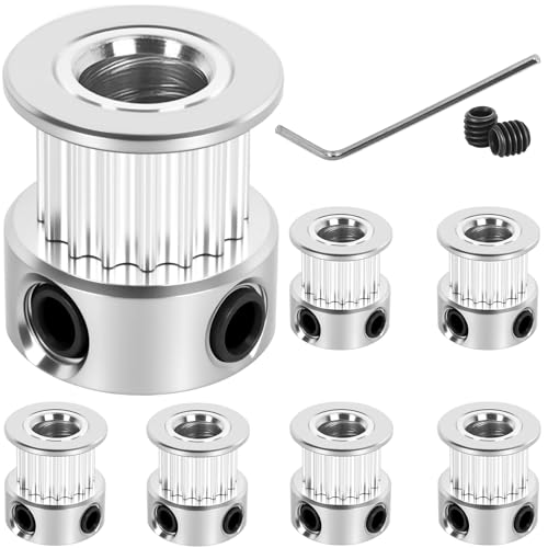 6 Pack GT2 Timing Belt Pulley 16 Teeth,6mm bore,synchronous Pulley - size: 16T-B6-6