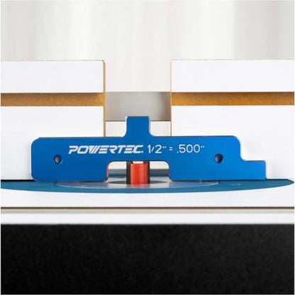 POWERTEC 7pc Set Router Table Setup Bars, 3-Gauges-in-One Aluminum Setup Blocks Height Gauge Set w/Table Saw Angle Gauge, Digital Angle Finder Protractor for Woodworking, Table Saw, Miter Saw (72037) - color: Router Table Setup Bars+table Saw Angle Gauge