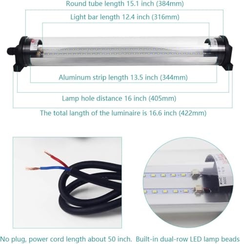 LED Work Light 40W 120V IP66 Explosion Proof LED Light Waterproof CNC Machine lamp Industrial Workshop Garage Lighting