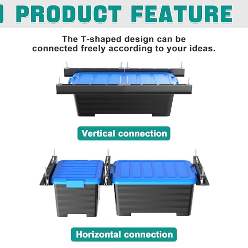 EVERHANGER Ceiling Storage Rack, Heavy Duty Overhead Storage Rack - style: For 5 Bins