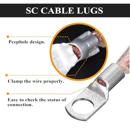 2 Gauge Battery Cable, 2 AWG CCA Wire 40FT Each Black/Red - color: Black and Red, size: 40 Feet Each