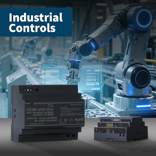Ultra Slim Step-Shape DIN Rail Power Supply, 24V 5.31A 127.4W GPHDR-150-24 for Industrial Automation, Communication Base Stations, Data Centers and Medical Equipment - size: 127.4W-24VDC-5.31A