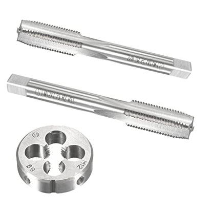 12mm x 1.25 HSS Metric Tap and Die Set Right Hand Thread,Tapping DIY Tool 3pcs (M12 x 1.25mm) - size: M12 x 1.25mm