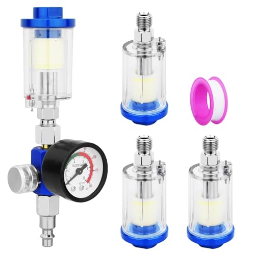 1/4 Inch NPT Air Compressor Oil Water Separator with 3 PCS Spare