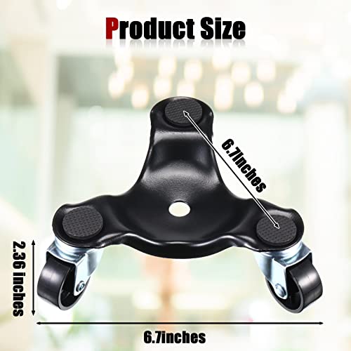 12 Pcs Furniture Moving Dolly 3 Wheel Steel Tri Dolly Heavy Duty Movers Mobile Rollers Triangle Swivel Caster Easy Moving Tool for Home Furniture 200 Lbs Load Capacity