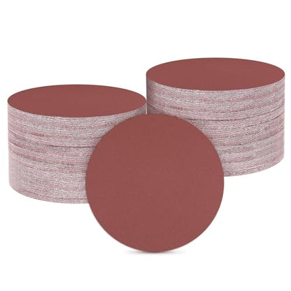 HARFINGTON 100 Pcs 6 Inch Sanding Discs 400 Grit Red Aluminum Oxide - size: 6 Inch(400 Grit)