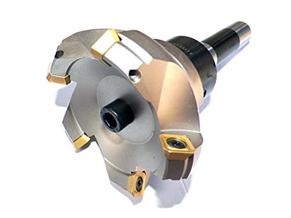 3.15" Face Shell Mill Cutter 45 Degree 5 Flutes R8 Face Milling Cutter W Inserts