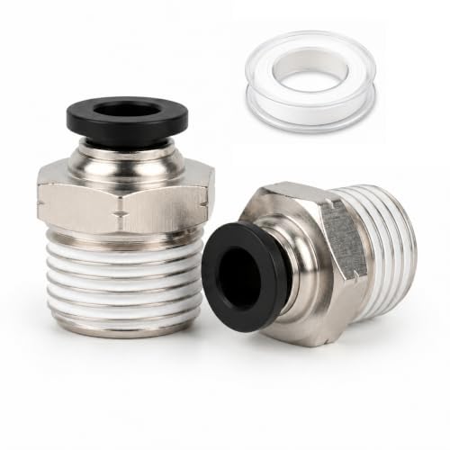 Unykora 1/4" OD x 3/8" NPT Pneumatic Push to Connect Fittings, 20-Pack - size: 1/4"OD x 3/8" NPT