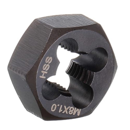 HARFINGTON Hex Threading Die M8 x 1 Metric Thread Right Hand High Speed - size: M8 x 1