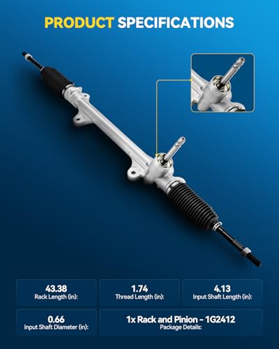 PHILTOP Power Steering Rack and Pinion for Forte, Forte5 - size: 1G-2412 Forte