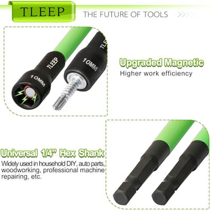 150mm 10mm Magnetic Nut Driver Set for Impact Drill, 1/4" Hex Shank - size: I.10mm