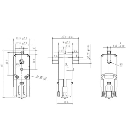 DIANN 4pcs TT Motor DC 3-6V Gearbox Motor 110RPM Ratio 1:90 Shaft Motor for DIY Smart Car Robot - style: TT Motor Blue 4pcs
