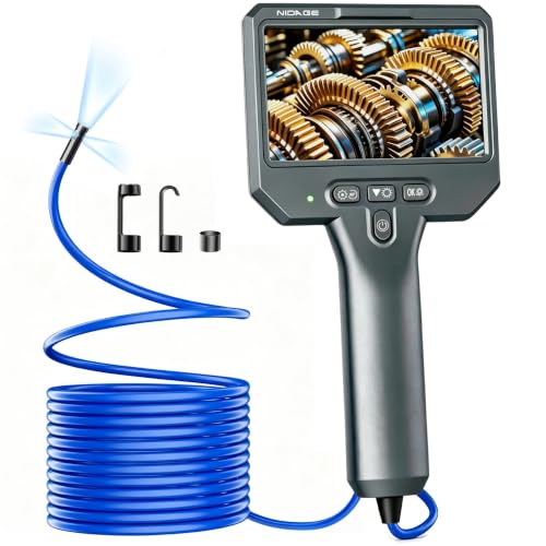 Triple Lens Endoscope Camera with Light, 1080P Inspection Borescope