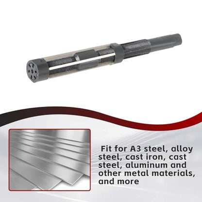 findmall Hand Reamer HSS 29.5-33.5mm/ 1-3/16-1-5/16 Inch Adjustable Hand Reamer Straight Flute Square End 6 Blades Reamer