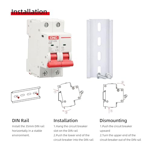 CNC AC Miniature Circuit Breaker, 25 Amp 120V/240V 2 Pole - style: 25A