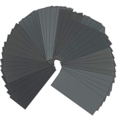 VERONES 90 Pcs 400 to 3000 Grit Wet Dry Sandpaper Assortment 9x3.6 Inch - color: 90 PCS