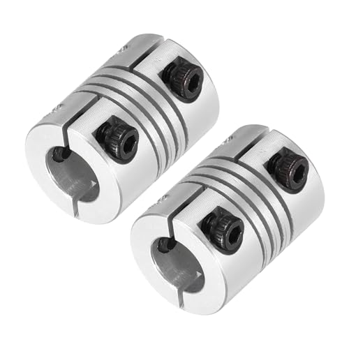MECCANIXITY 2 Pcs 5 to 8mm Flexible Shaft Coupling 20mm L 15mm Dia - size: 5 to 8mm