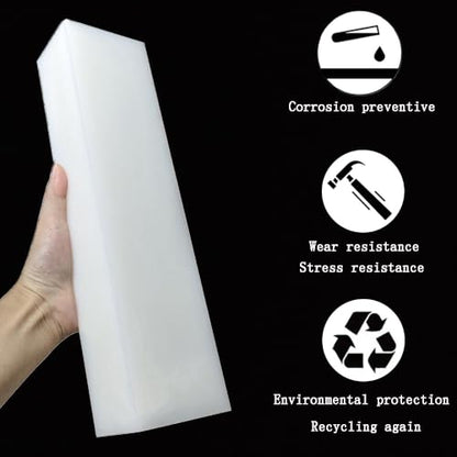 1 Pcs HDPE Plastic Sheet 1 inch Thick,Size 1" x 3" x 16",High-Density Polyethylene(HDPE) Plastic Block for Machining,Home Improvements,DIY Projects (White) - color: White, size: 1" x 3" x 16"