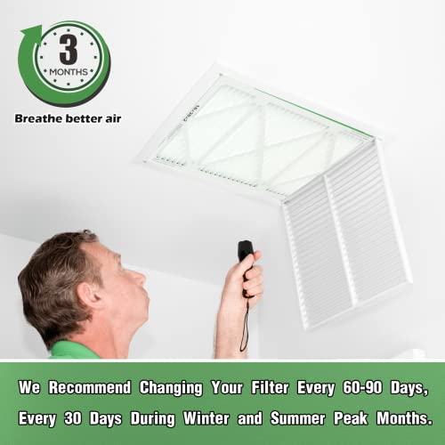 16x30x2 Air Filter TRIGHTFILTERS, Durable MERV 8 Pleated Home HVAC AC Furnace Heater Filters Replacement, Lightweight Compact Air Conditioner Filters 4 Pack - size: 29.6" x 15.6" x 1.8"