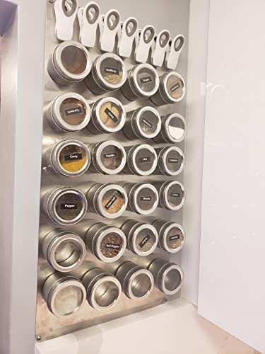 CMS MAGNETICS - (120 in²) 10x12 Stainless Steel Sheet Metal with 1mm Thickness | Bulletin Board to Hang Your Magnets, Magnetic Spice Jars, Office, Jewelry, Crafting, Cabinets, Kitchen Splash Guard - size: 10" x 12"