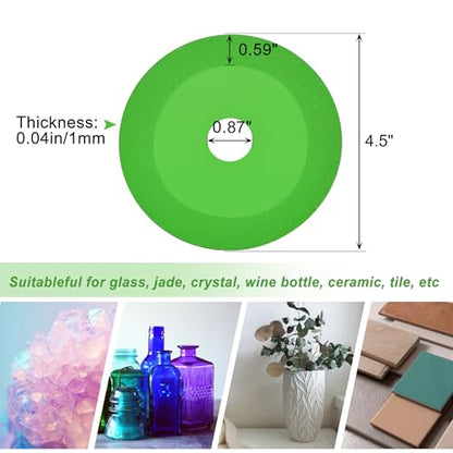 5Packs 4.5" Glass Cutting Disc 2.2 for Angle Grinder 7/8" (Model 115/125) - style: Green 5Packs
