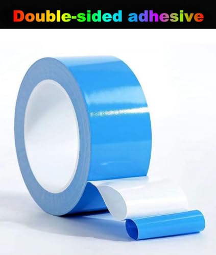 Double Sided Tape Heavy Duty 2 inch x 50FT Thermal Adhesive Tape Insulation/ High Temp Resistant Two Sides Super Sticky Fabric Tape for Mount Heatsink, DIY Crafts Make, Fixed Carpet, Woodworking Item - size: 2inch x 50 Feet