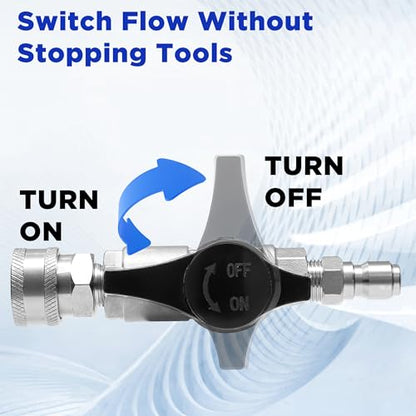 PWACCS Ball Valve Pressure Washer, 3/8" Quick Connect Shut Off Valve