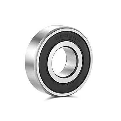 6203-2RS Double-Rubber Sealed Greased Ball-Bearings - 17x40x12mm, 2 Pcs, Widely Used in Garden Machinery, Outdoor Vehicles, Construction Machinery