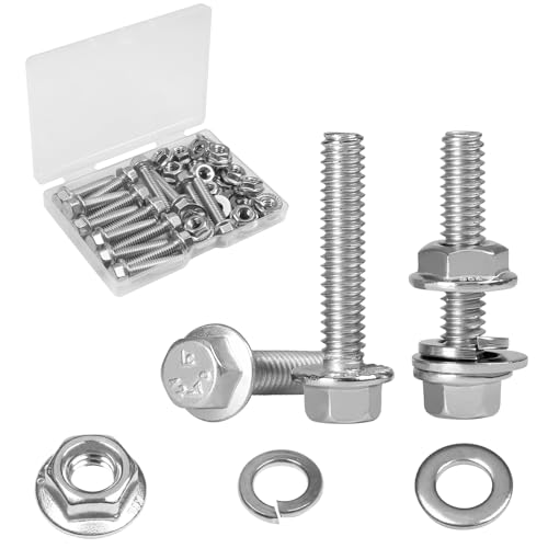 15 Sets 1/4-20 x 1-1/4" Flanged Hex Head Bolts Kits - size: 1/4-20 x 1-1/4"