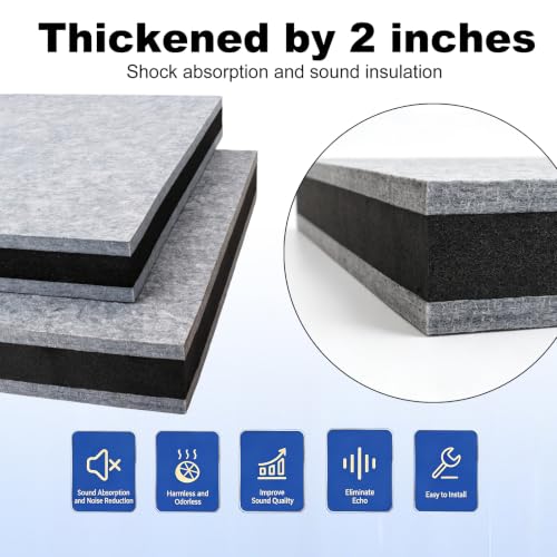 Studio Monitor Speaker Noise Isolation Pads 3-Layer Acoustic Stand Riser Foam Subwoofer Isolation Pad Audio Vibration Platform Stabilizer (Grey-Large - for 8-10 inches) - size: Grey-Large - for 8-10 inches