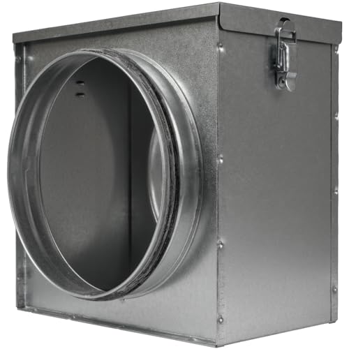 Repa Market 8" Duct Air Filter Box – Galvanized Steel Inline Dryer Filter Housing for Round Duct - EPDM Rubber Gaskets – Easily Serviceable Lint Trap – Intake Ventilation, Home Improvement - size: 8" Inch