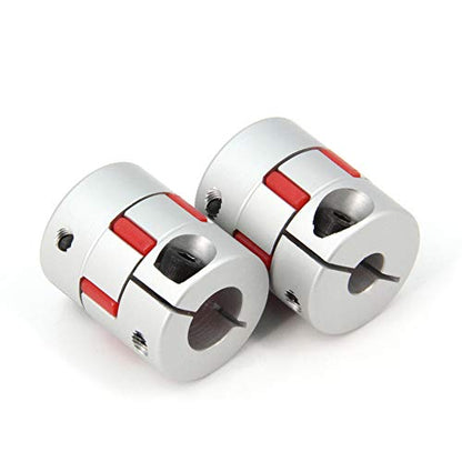 2PCS 8mm to 12mm Aluminium Plum Flexible Shaft Coupling Diameter25mm Length30mm 8x12mm Motor Connector Flexible Coupler for 3D Printer CNC Machine and Servo Stepped Motor（8x12mm） - size: 8x12mm, style: D25 L30