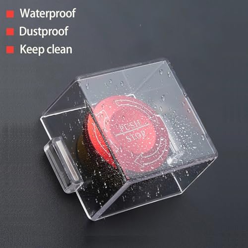 Strong Magnet Magnetic Push Button Switch Protective Cover Dustproof Waterproof Transparent for Computer Cocket Emergency Stop Button Square 54 * 54 * 42mm ﻿ - color: Square Hole: 54*54*42mm