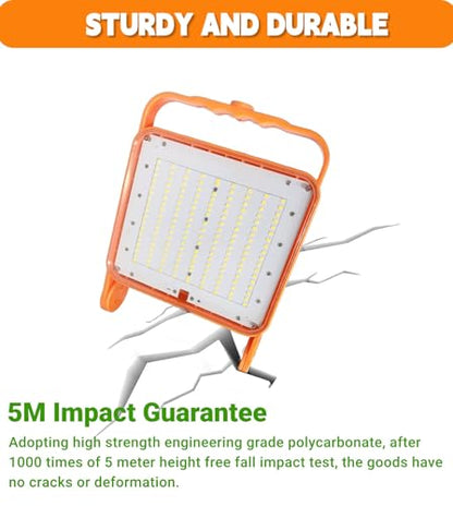 No Burn Risk 50W LED Work Light 2-Pack,8,000LM 5000K Daylight - color: Orange