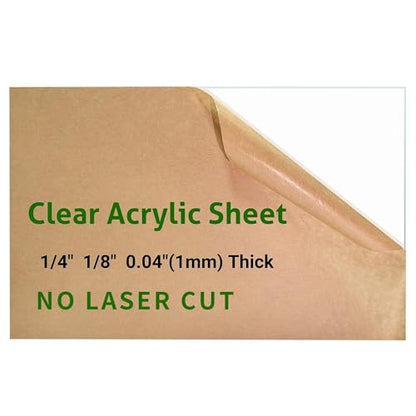 2 Pieces 12” x 24” Clear Acrylic Sheet Plexiglass - 1/8”(3mm) Thick, Use for Craft Projects, Signs, DIY Projects and More; Cut with Saw or Hand Tools, No Laser Cut - size: (2 Pieces) 12" x 24", style: 3mm Thick (1/8”)