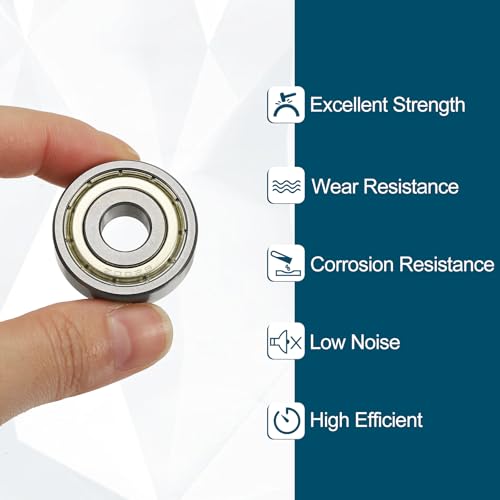 uxcell 10Pcs 6202ZZ Deep Groove Ball Bearings, 15x35x11mm Chrome Steel - size: 6202ZZ (15x35x11mm)