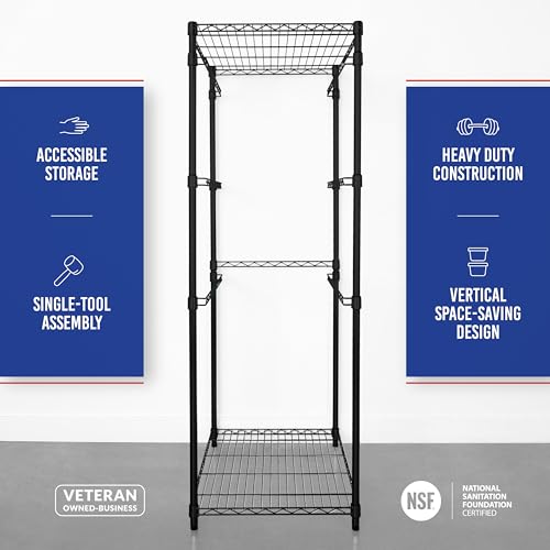 SafeRacks 5-Tier Steel Tote Rack for 27 Gallon Bins - Black - color: Black, size: 1 Pack