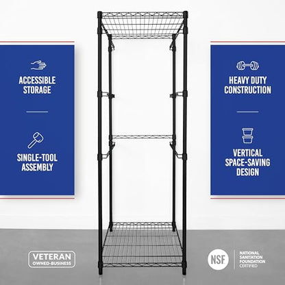 SafeRacks 5-Tier Steel Tote Rack for 27 Gallon Bins - Black - color: Black, size: 1 Pack
