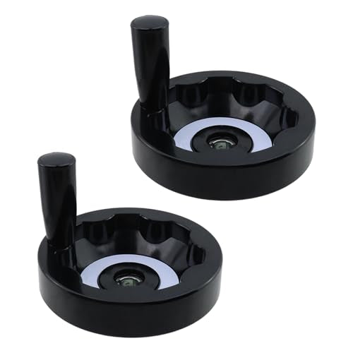 2 Pcs 4.92"/ 125mm Inner Foldable Corrugated Handwheel and 1 L-shaped Wrench, Bakelite Hand Wheel For Industrial Machinery Equipment, Lathe Milling Machine, 0.47"/ 12mm Hole Diameter, Black - style: 2 Pcs Foldable 125mm Dia.×12mm Hole Dia.(with Allen Wren