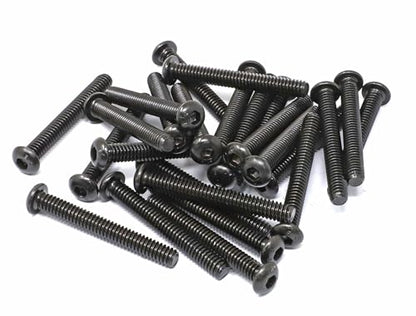 iexcell 25 Pcs 1/4-20 x 2 Alloy Steel 10.9 Grade Hex Socket Button Head Cap Screws Bolts Kit, Black Oxide Finish - size: 1/4-20 x 2"