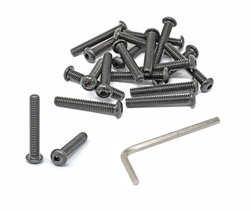 iexcell 20 Pcs 5/16-18 x 2" Alloy Steel 10.9 Grade Hex Socket Button Head Cap Screws Bolts Kit, Black Oxide Finish - size: 5/16-18 x 2"