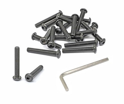 iexcell 20 Pcs 5/16-18 x 2" Alloy Steel 10.9 Grade Hex Socket Button Head Cap Screws Bolts Kit, Black Oxide Finish - size: 5/16-18 x 2"
